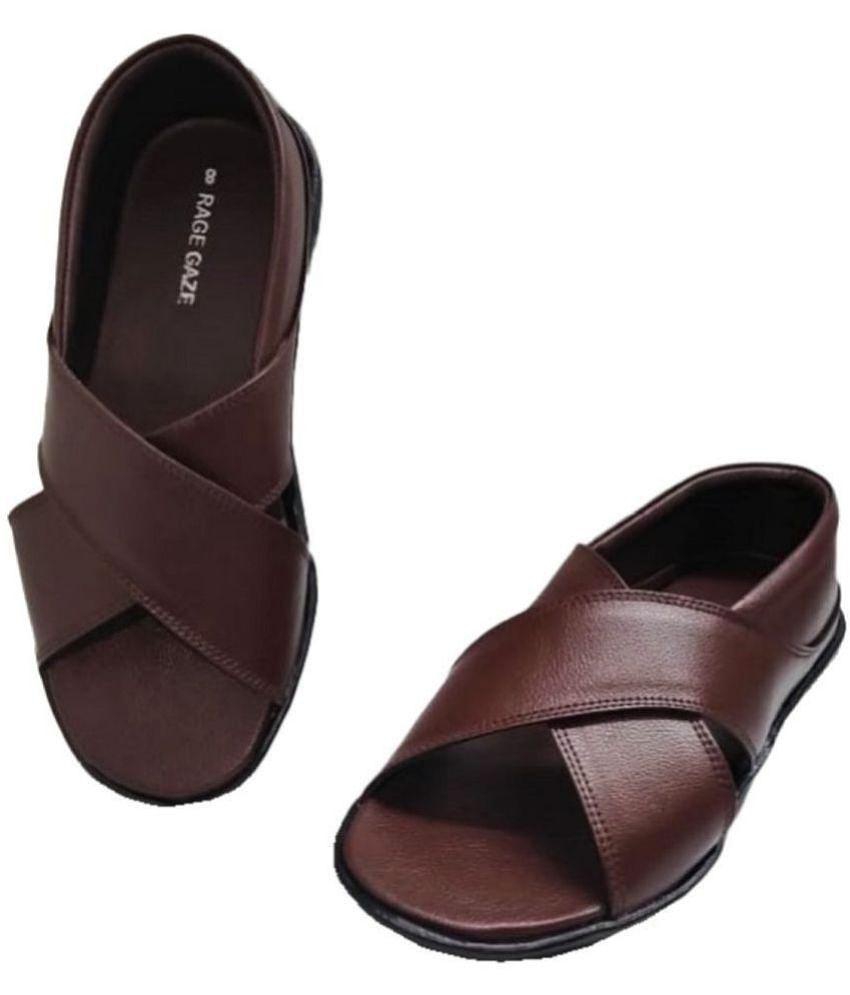 Chic Men RAGE GAZE - Brown Mens Sandals - None 2025 at ShopCircuit | ONDC