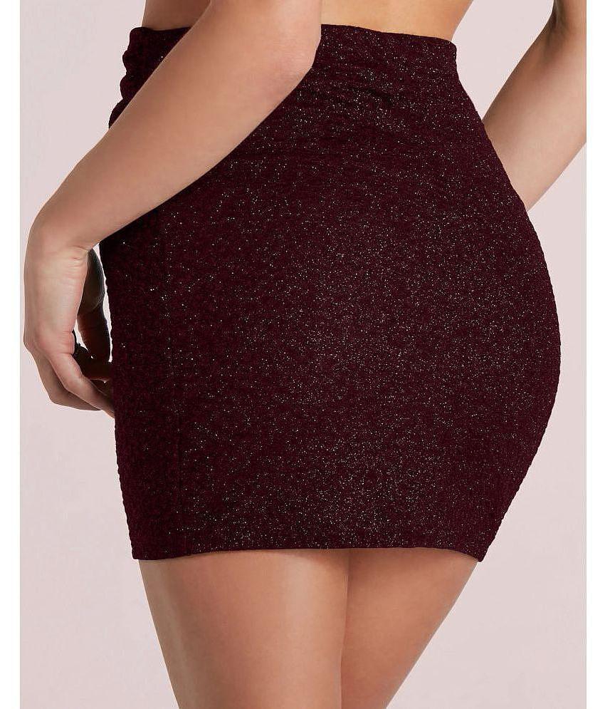 Exclusive Men Addyvero Maroon Polyester Womens Asymmetrical Skirt ( Pack of 1 ) - None 2025 at S