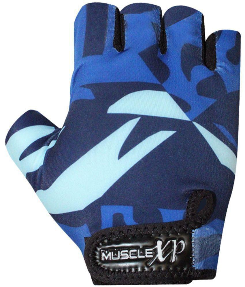 MuscleXP - Blue Gym Gloves ( 1 Pair ) - One Size