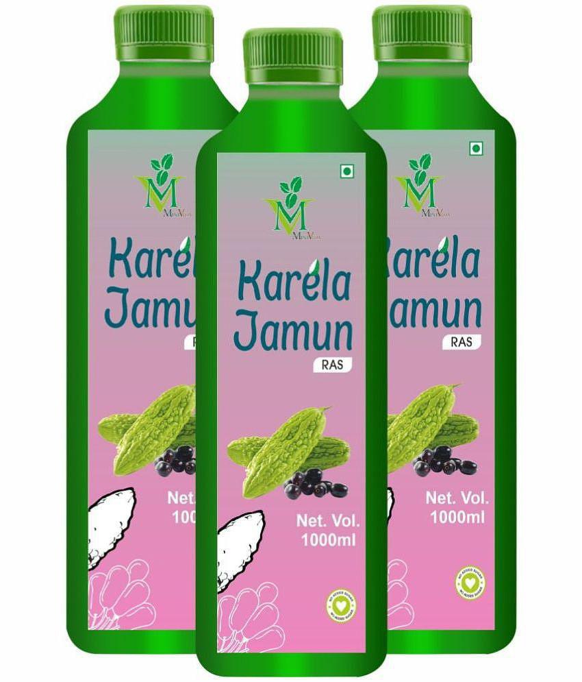 Karela Jamun sugar free Juice Pack of 3 - 1000ml