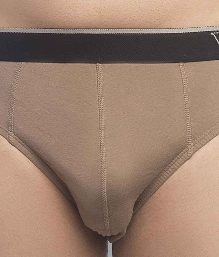 VIP - Beige Cotton Mens Briefs ( Pack of 4 ) - 80