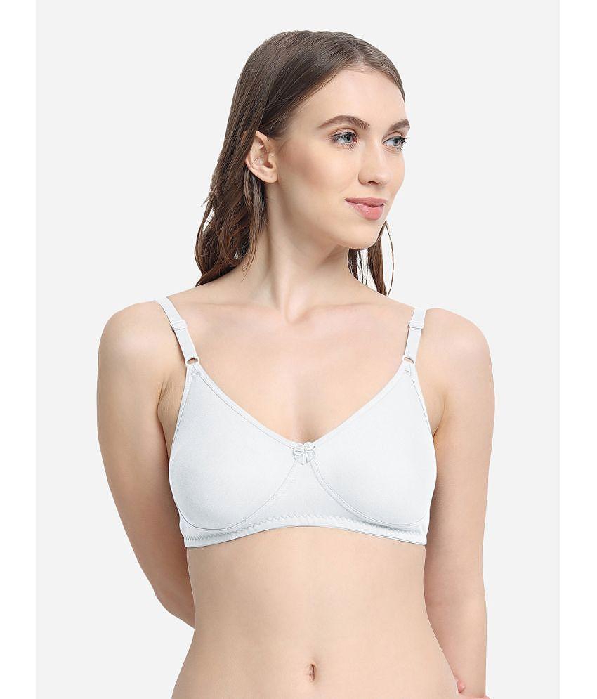 VStar - White Cotton Blend Non Padded Women's Everyday Bra ( Pack of 1 ) - None