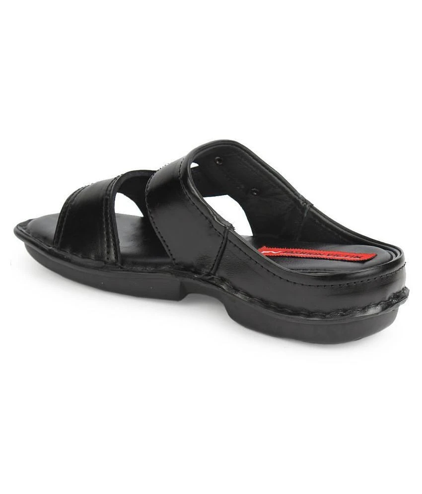 Top Men Fashion Victim Black Flip Flops - None 2025 at ShopCircuit | ONDC