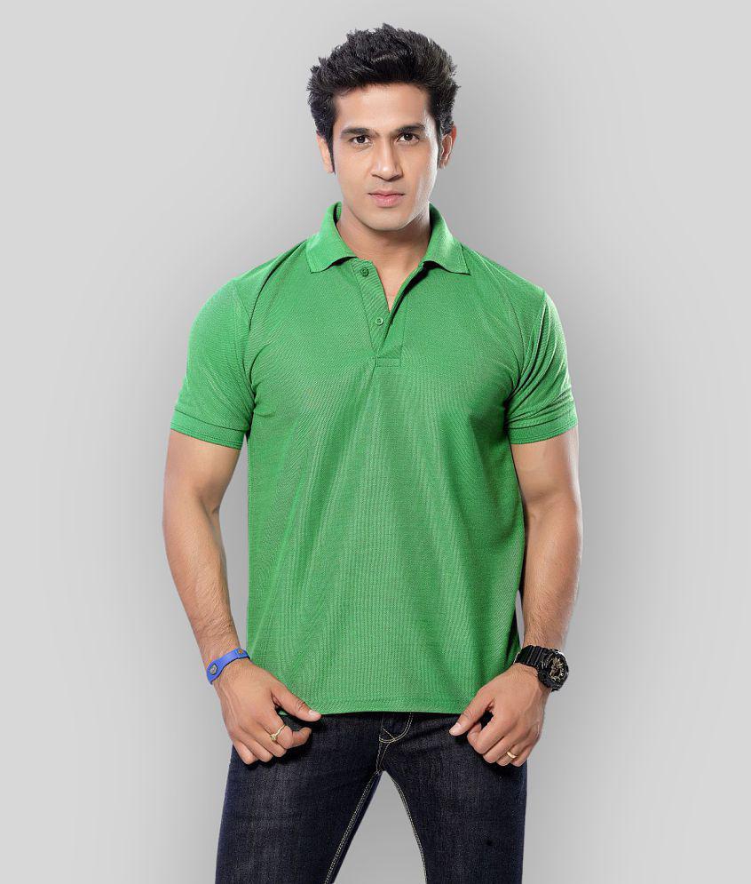 in365 - Green Cotton Blend Regular Fit Mens Polo T Shirt ( Pack of 1 ) - None