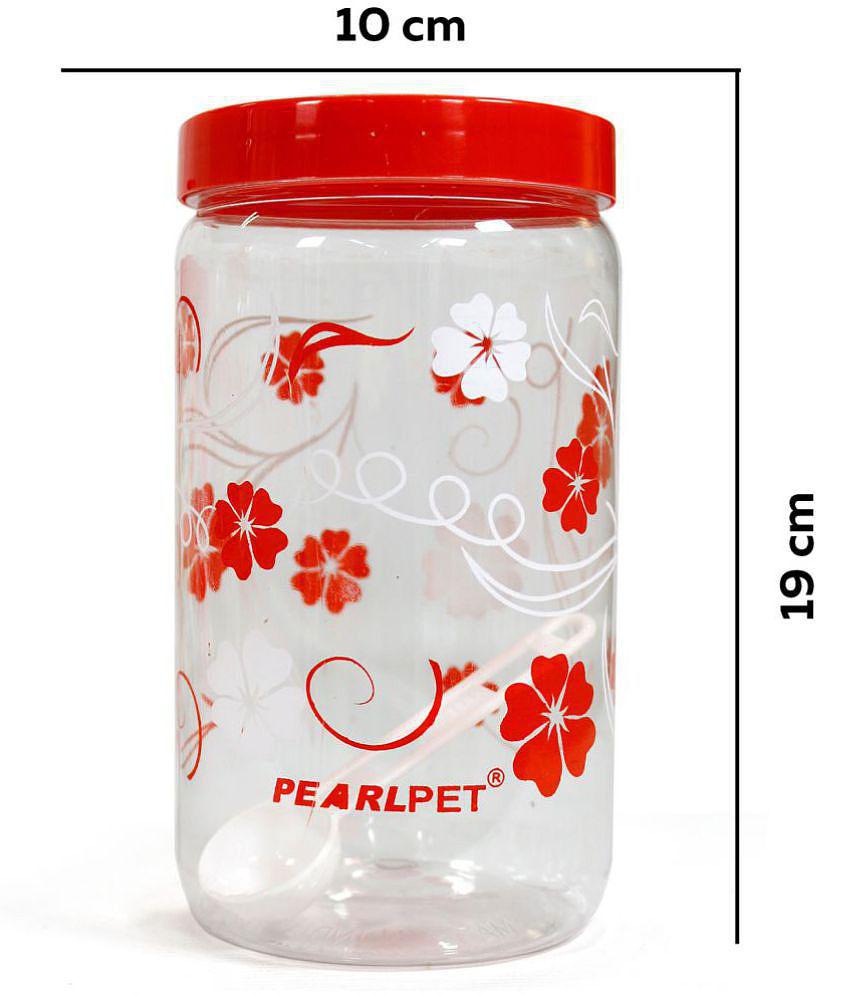 PearlPet - Red Plastic Dal Container ( Set of 6 ) - 1500 ml - Red