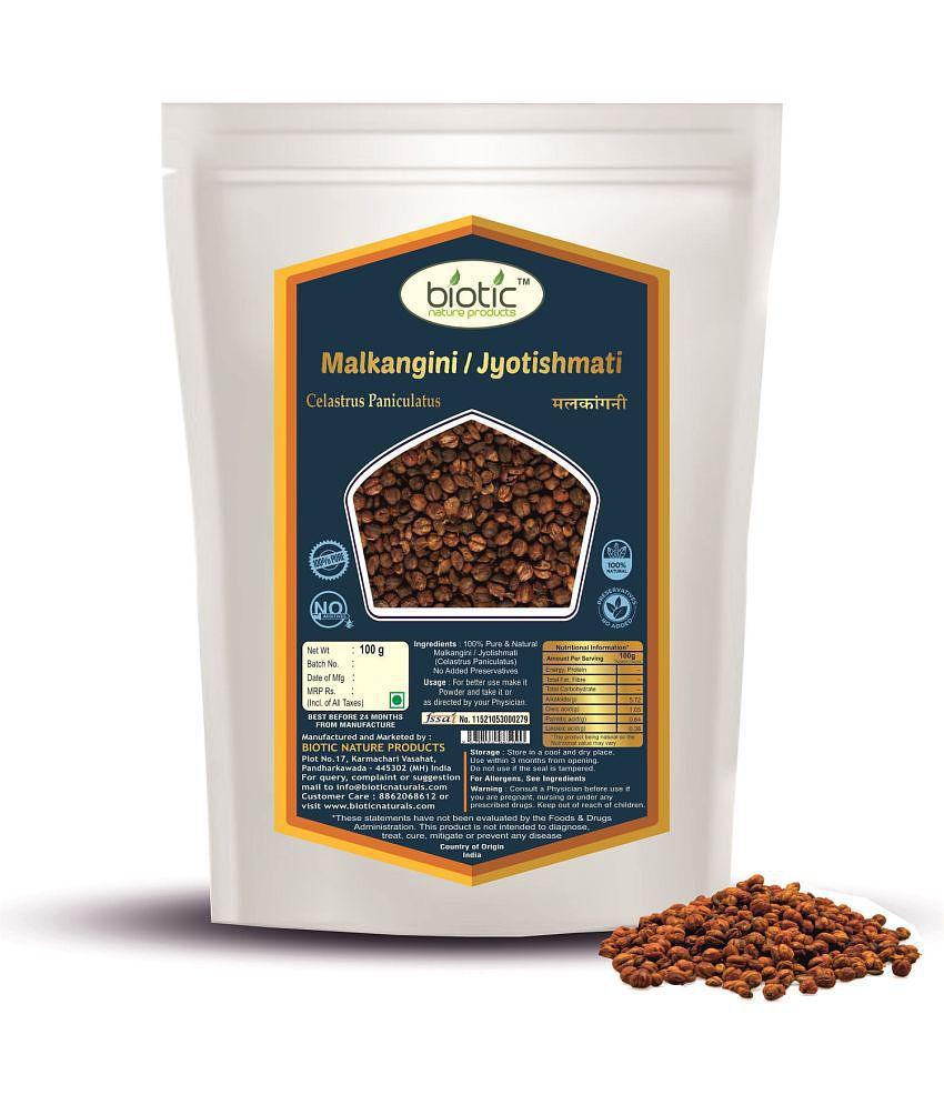 Biotic Malkangni Seeds - Jyotishmati Seed - Malkangani Beej 100 gm