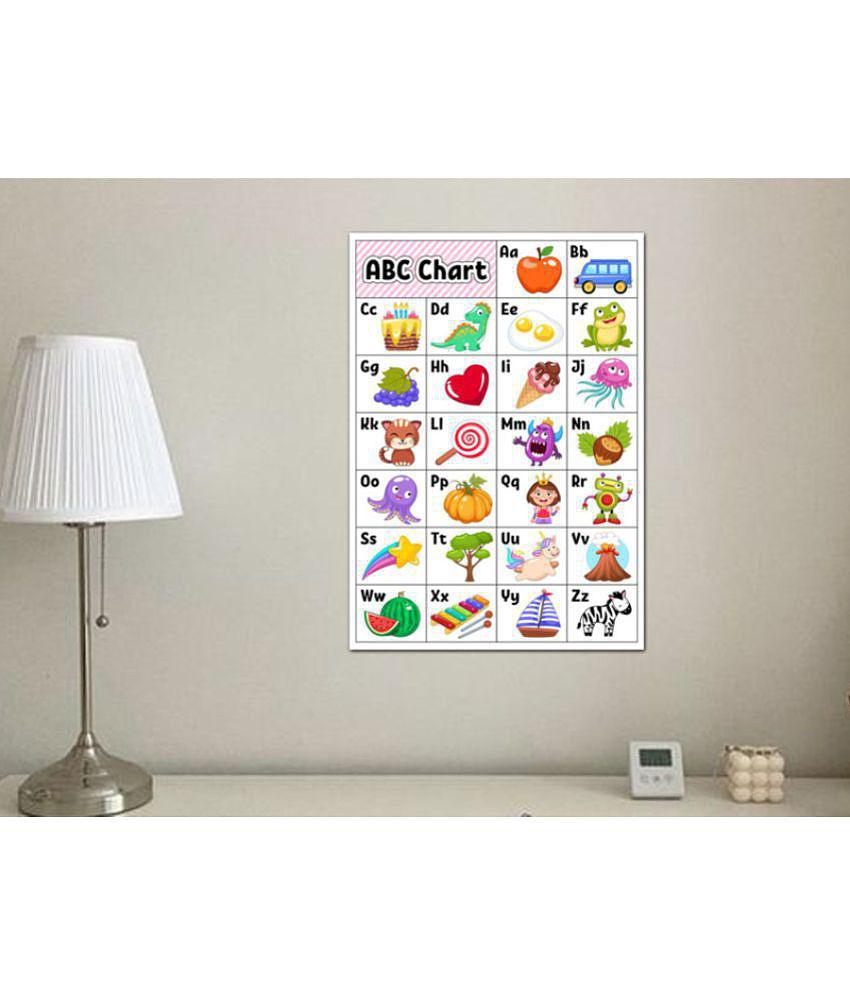 Photojaanic ABC Poster | Kids Learning Non-Tearable & Waterproof Posters | Thick Paper, Gloss Laminated, Multicolor Perfect for Homeschooling, Kindergarten & Nursery Students | English Alpha