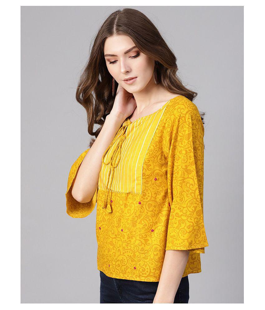New Men Pannkh Rayon Regular Tops - Yellow Single - M 2025 at ShopCircuit | ONDC