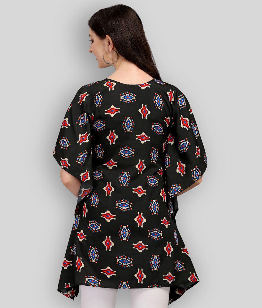 Premium Women Fabflee - Black Crepe Women's Kaftan ( Pack of 1 ) - None 2025 at ShopCircuit | ON