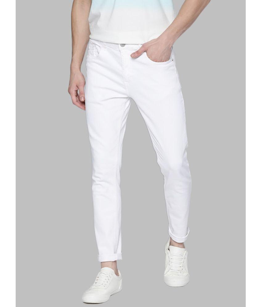 HALOGEN - White Denim Skinny Fit Mens Jeans ( Pack of 1 ) - None