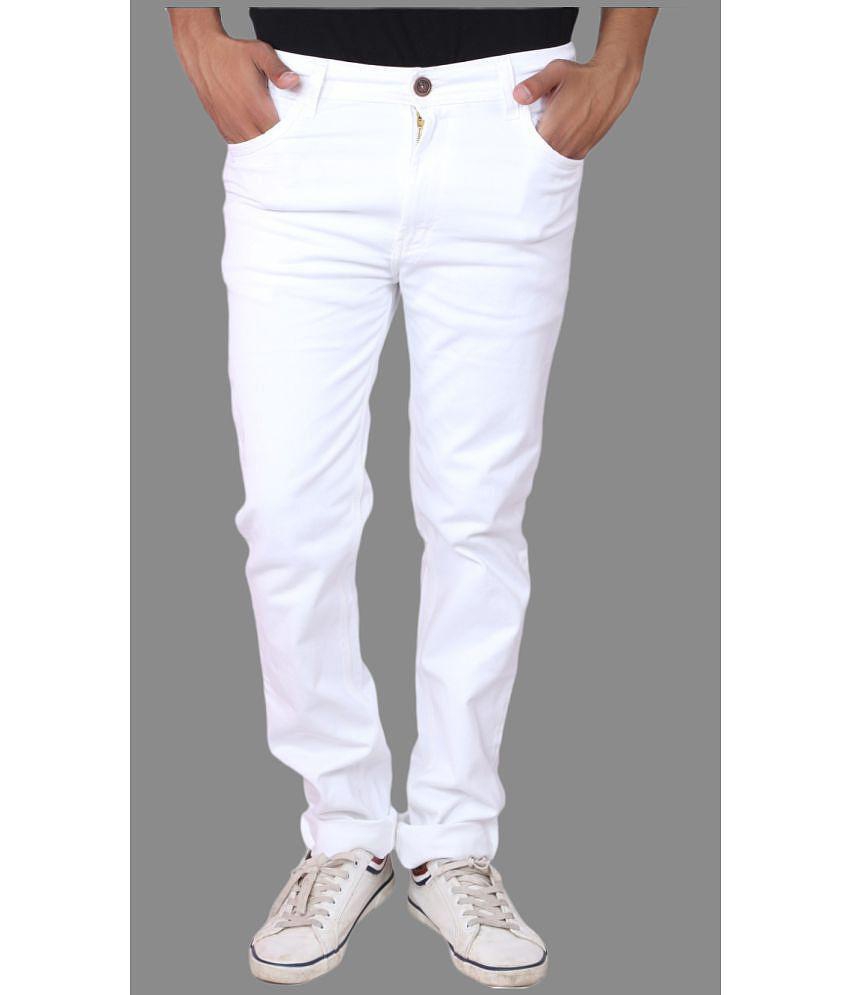 x20 - White Denim Skinny Fit Men's Jeans ( Pack of 1 ) - None