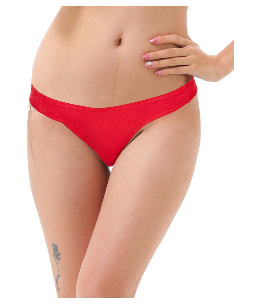 D Naked Poly Cotton Thongs - None