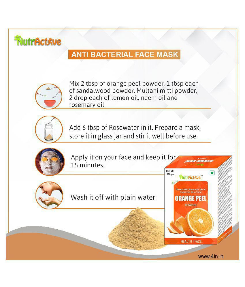 NutrActive Orange Peel Powder 100 gm Pack of 3