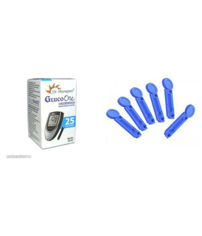 Buy Dr Morepen 25 Test Strips For Bg 03 Glucometer 100 Lancets Strip ...