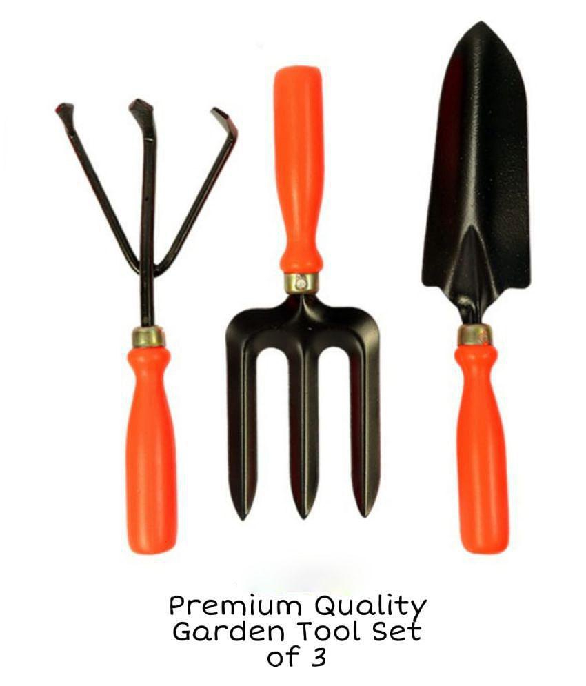 HOMETALES 3U Gardening Tool Kit -1U Hand Cultivator,1U Small Trowel & 1U Garden Fork