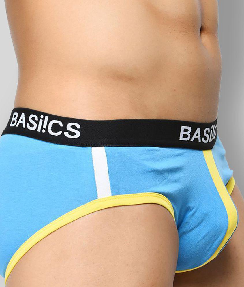 Elegant Men BASIICS By La Intimo - Multicolor Cotton Blend Mens Briefs ( Pack of 2 ) - M 2025 at