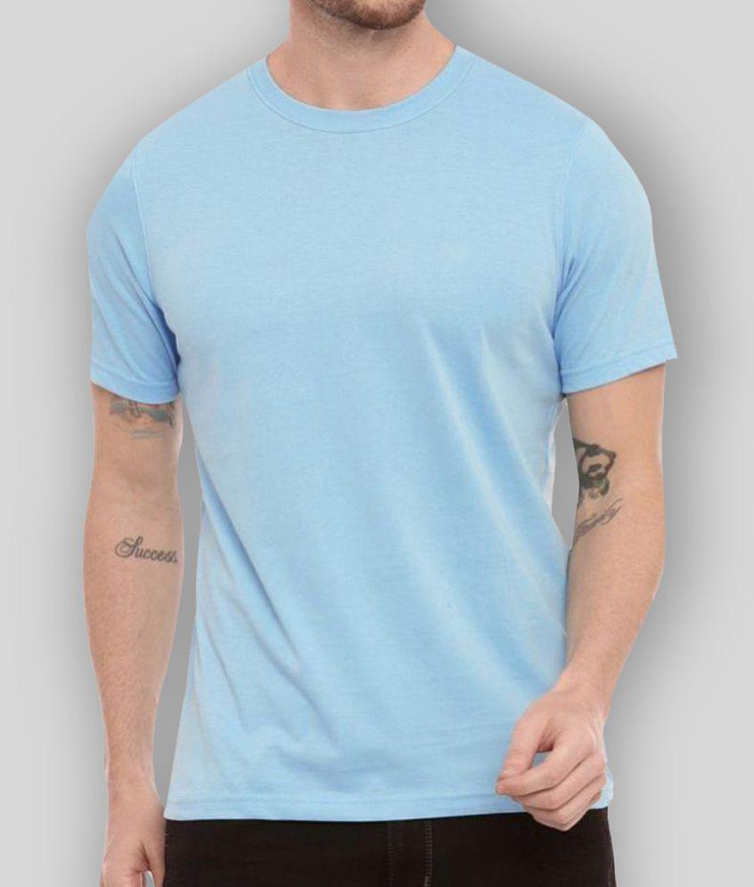 SKYRISE - Turquoise Cotton Slim Fit Mens T-Shirt ( Pack of 1 ) - None