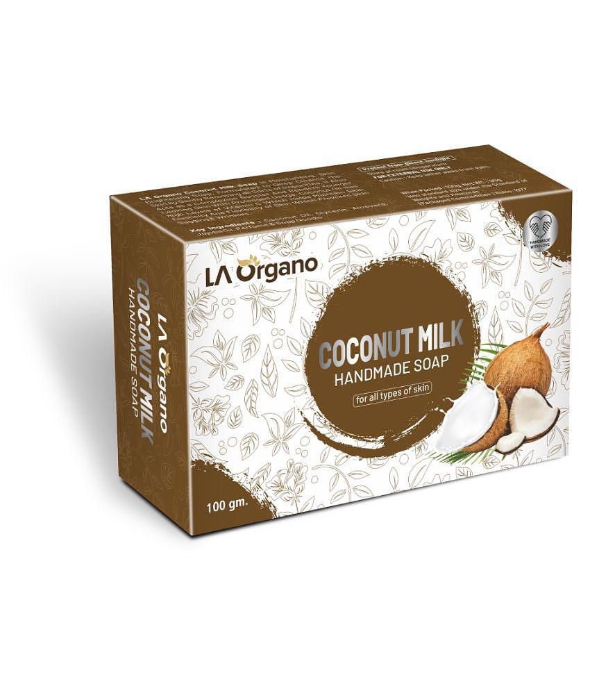 LA ORGANO Coconut Milk Handmade Natural Bath Soap Bathing Bar 100 g