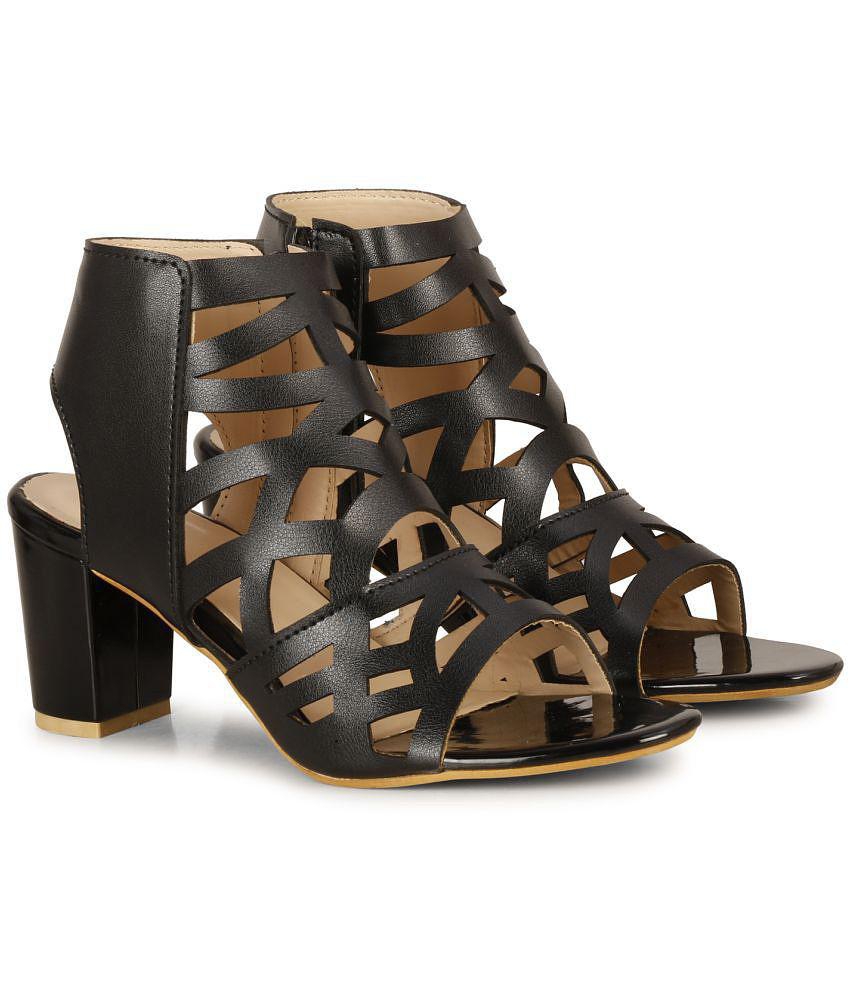 Ishransh - Black Women's Gladiators Heels - None