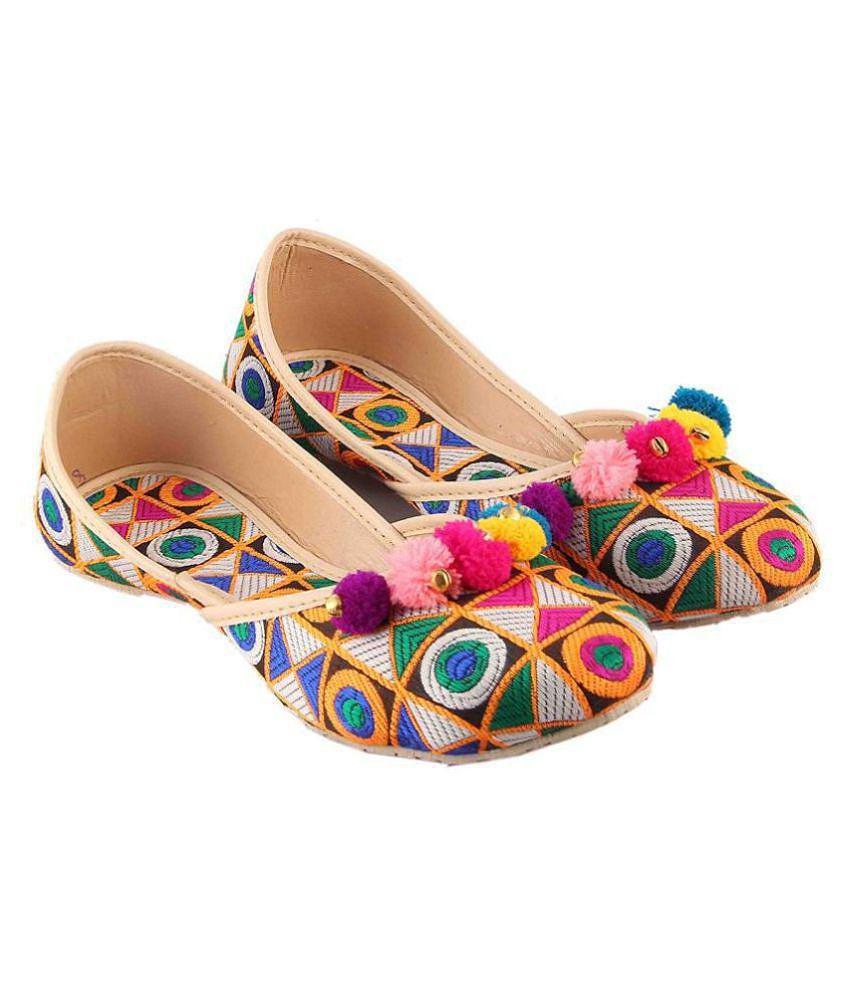 Raj Multi Color Ethnic Footwear - None