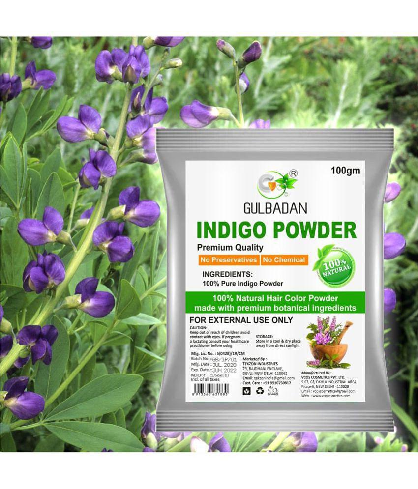 GULBADAN 100% Organic Indigo Powder Henna 100 g