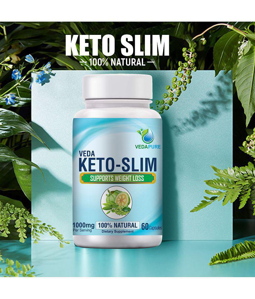 VedaPure Naturals Keto Slim Advanced Weight Loss Supplement with Garcinia 1000 mg Unflavoured