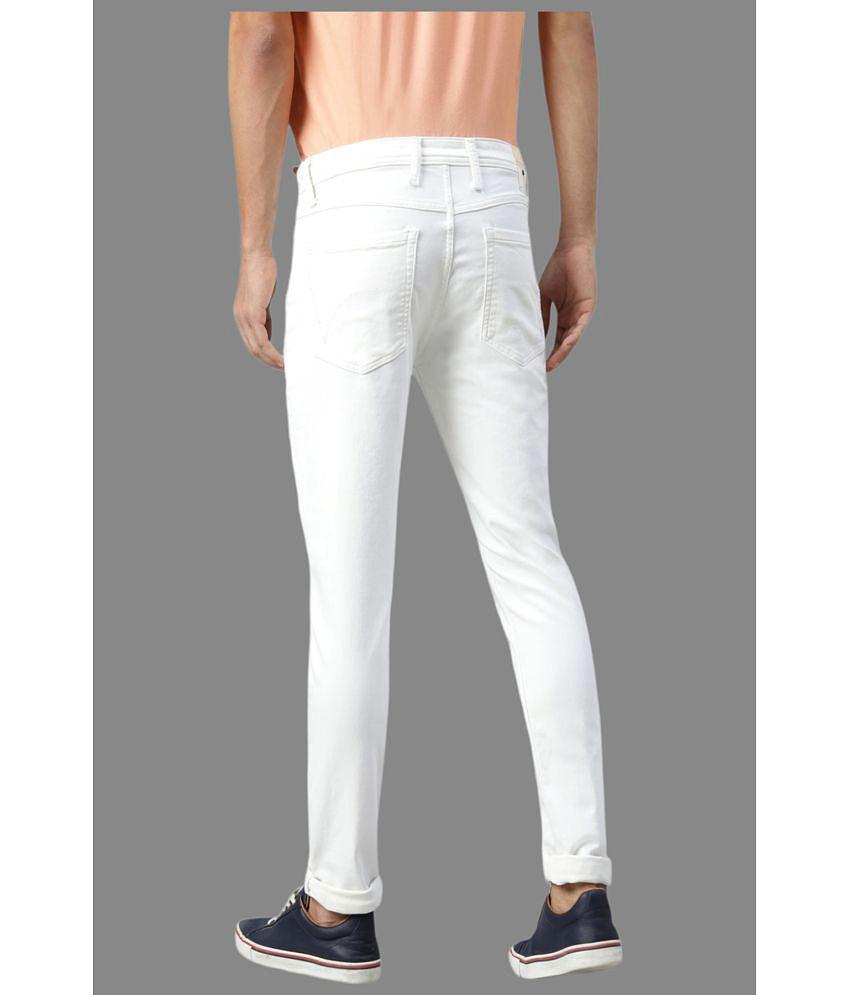 x20 - White Denim Skinny Fit Men's Jeans ( Pack of 1 ) - None