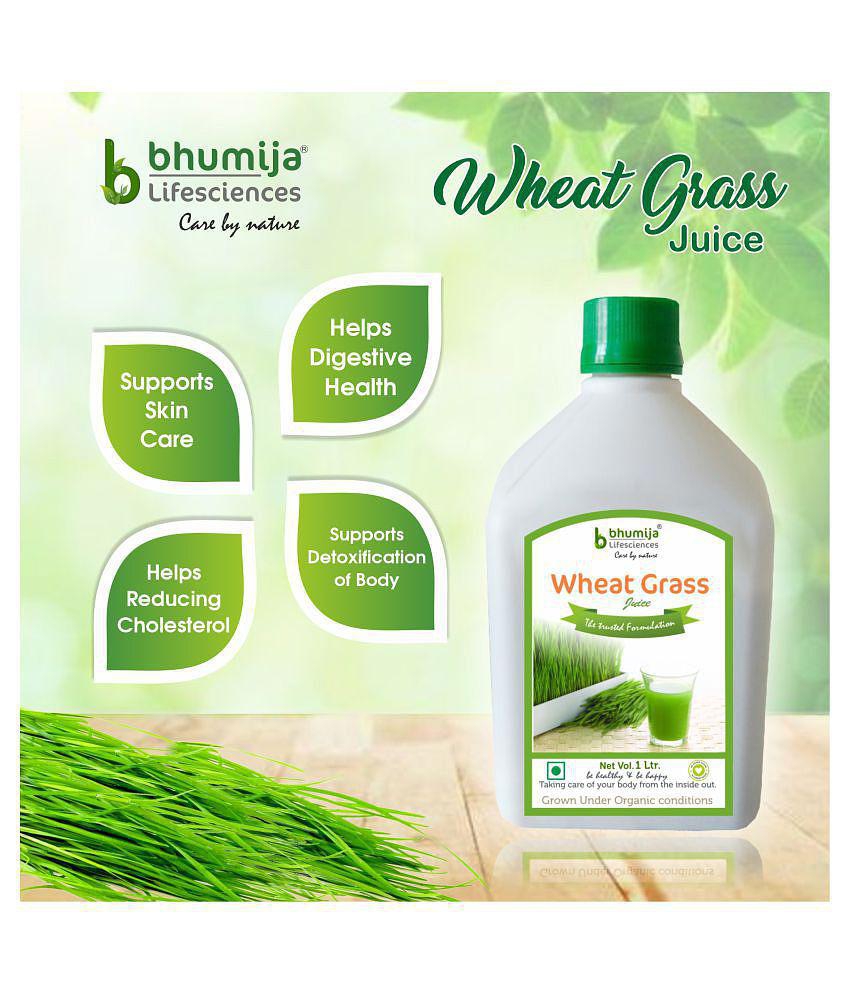 BHUMIJA LIFESCIENCES Plain Wheat Grass Juice Health Drink Liquid 1 l