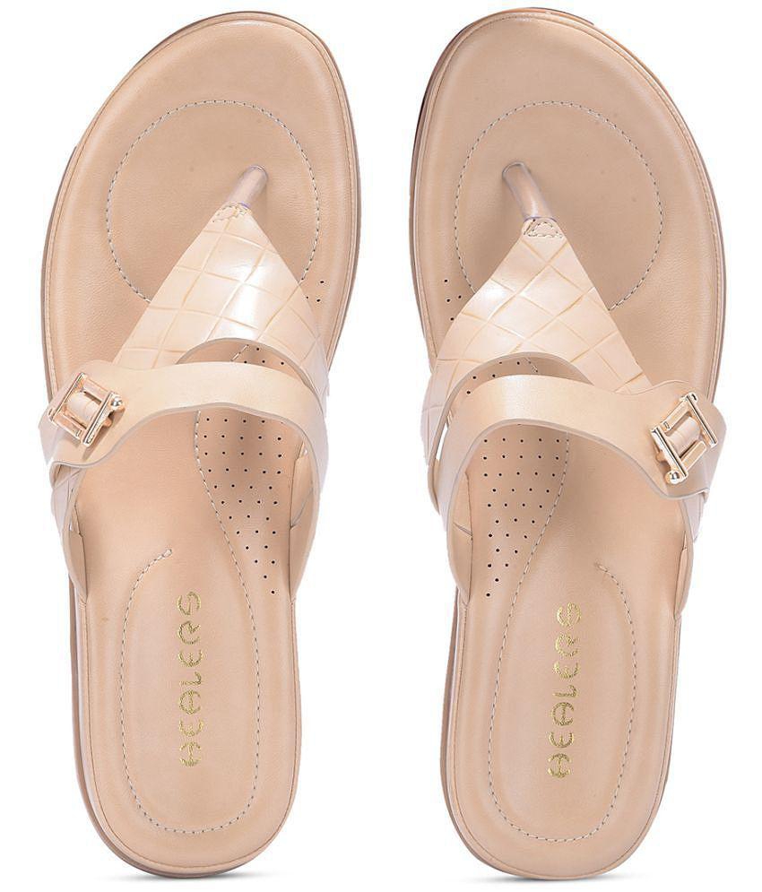 Stylish Men Liberty Beige Womens Leather Slipper - None 2025 at ShopCircuit | ONDC