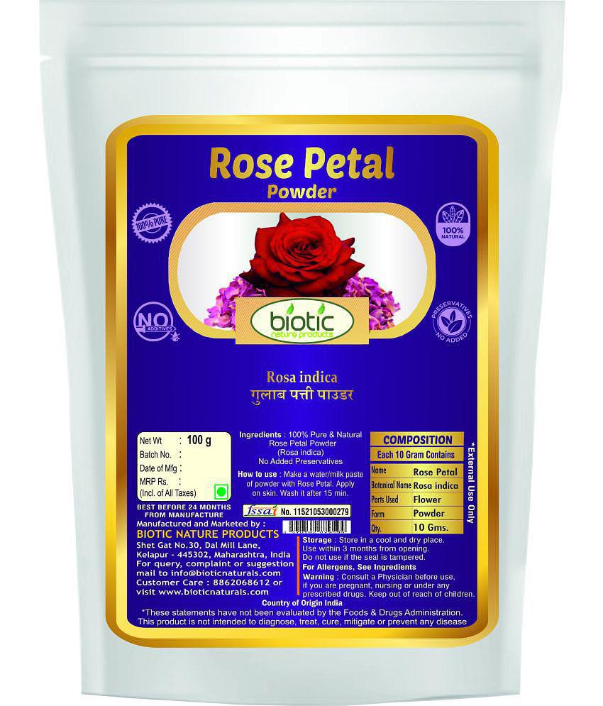 Biotic Rose Petal Powder and Amba Haldi Powder for Face Skin (100gm each) 200 gm