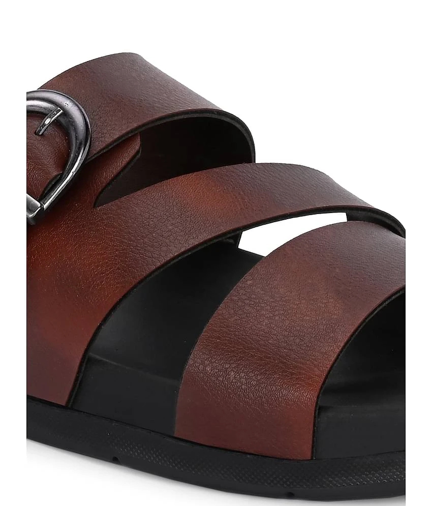 Chic Accessories Afrojack - Brown Mens Sandals - None 2025 at ShopCircuit | ONDC