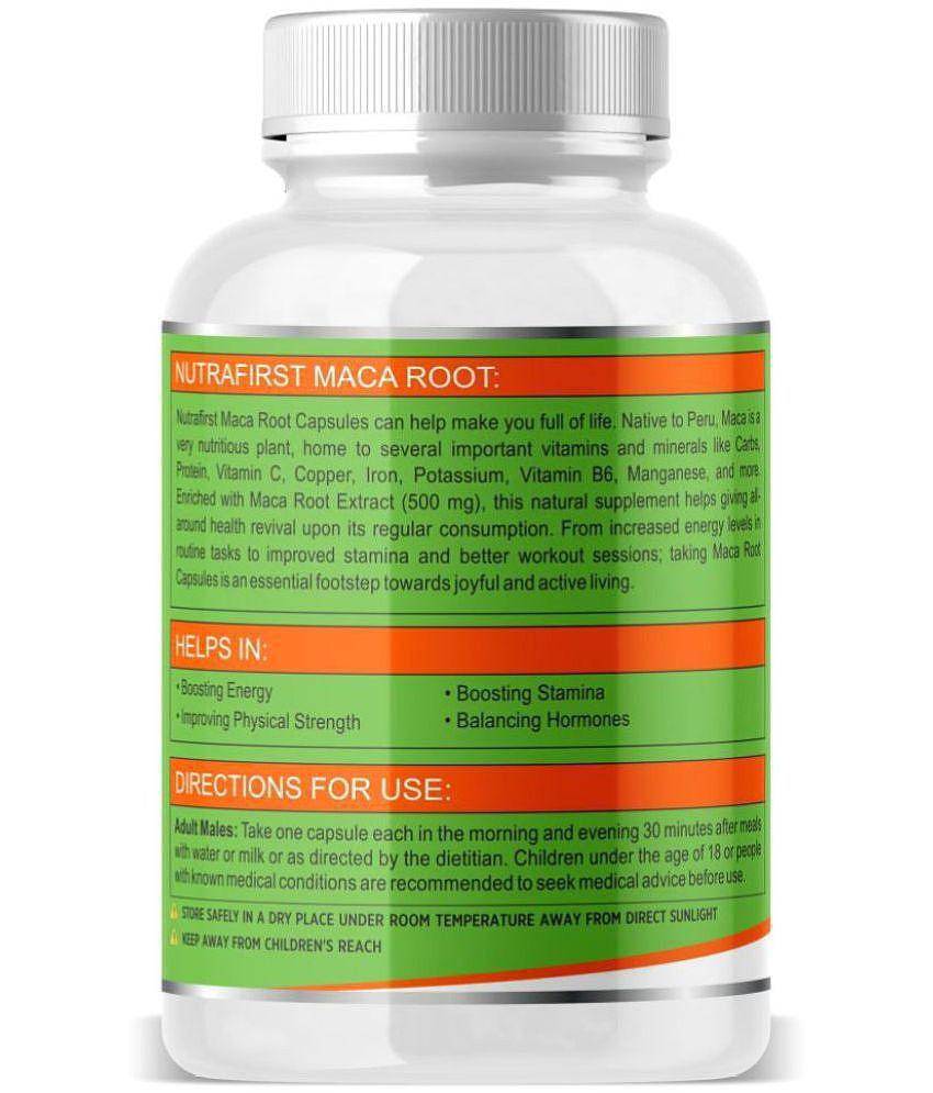 NutraFirst Maca Root Capsules, for Performance, Vigour & Vitality, enriched with Maca Root Extract, Vegeterian Capsule, 2B (2 x 120 Capsules)