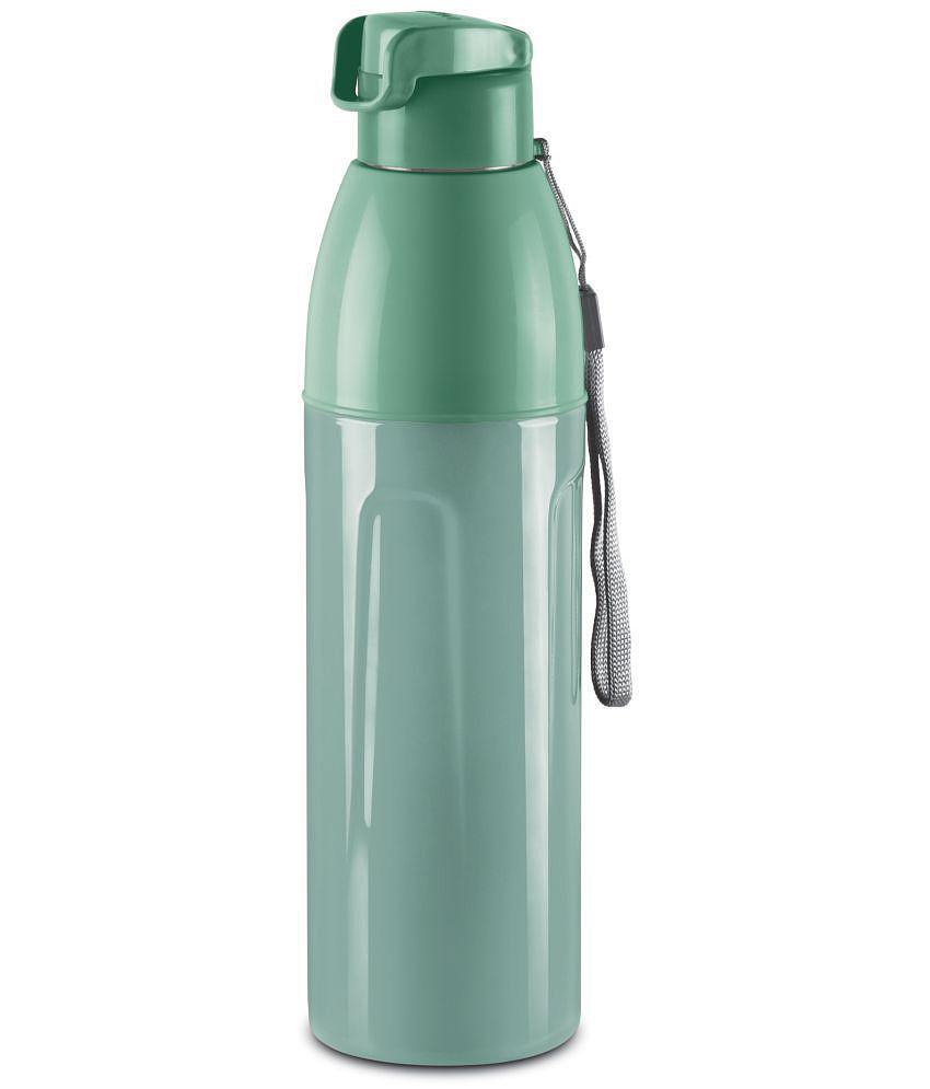 Milton Kool Convex 900 Insulated Inner Pet Water Bottle, 700 ml, Light Green | Easy To Carry | Leak Proof | School | Office | Gym | Hiking | Treking | Travel Bottle - Green