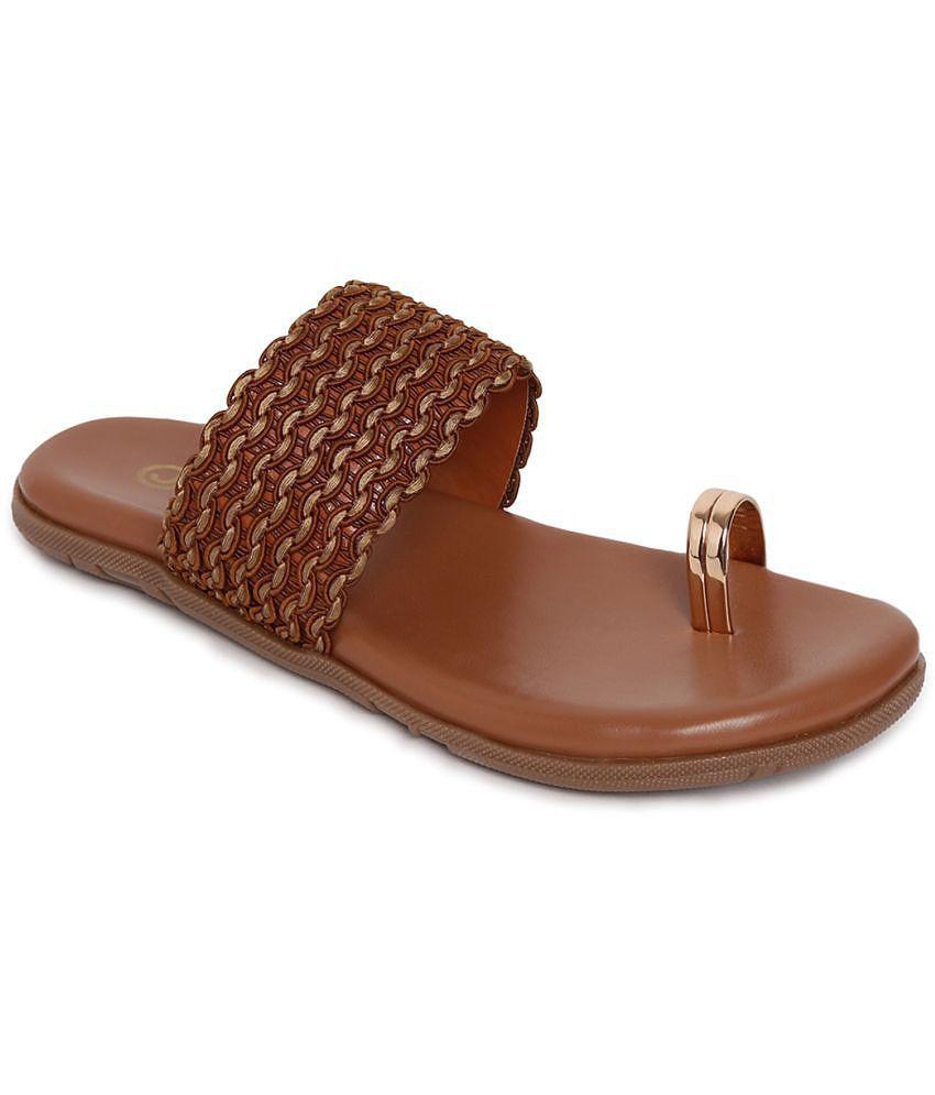 ORTHO JOY - Brown Womens Flats - None