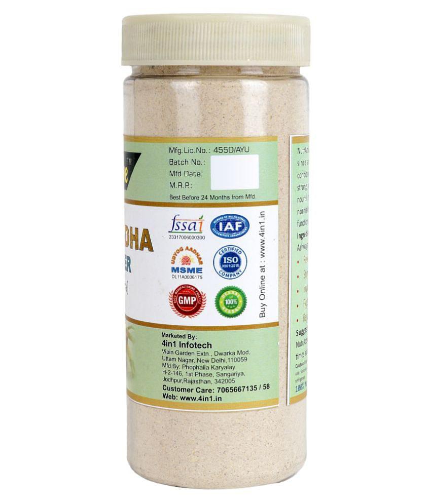 NutrActive Ashwagandha Powder (Withania Somnifera) 300 gm Minerals Powder