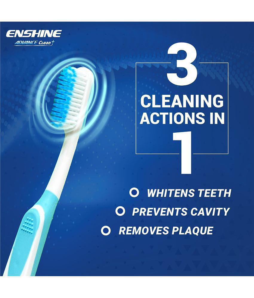 Enshine Pack of 6, Advance Clean+ Superior Bristles Ultra Soft Toothbrush (6 Toothbrushes)