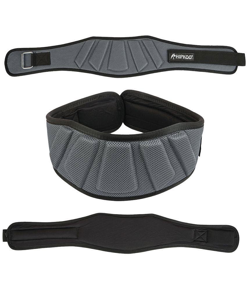 Hipkoo Sports Grey Non Leather Gym Belt - M