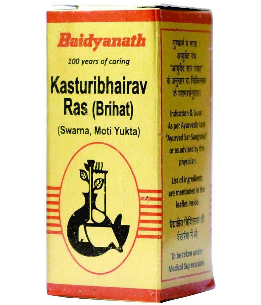 Baidyanath Kasturibhairav Ras Tablet 10 no.s Pack Of 1