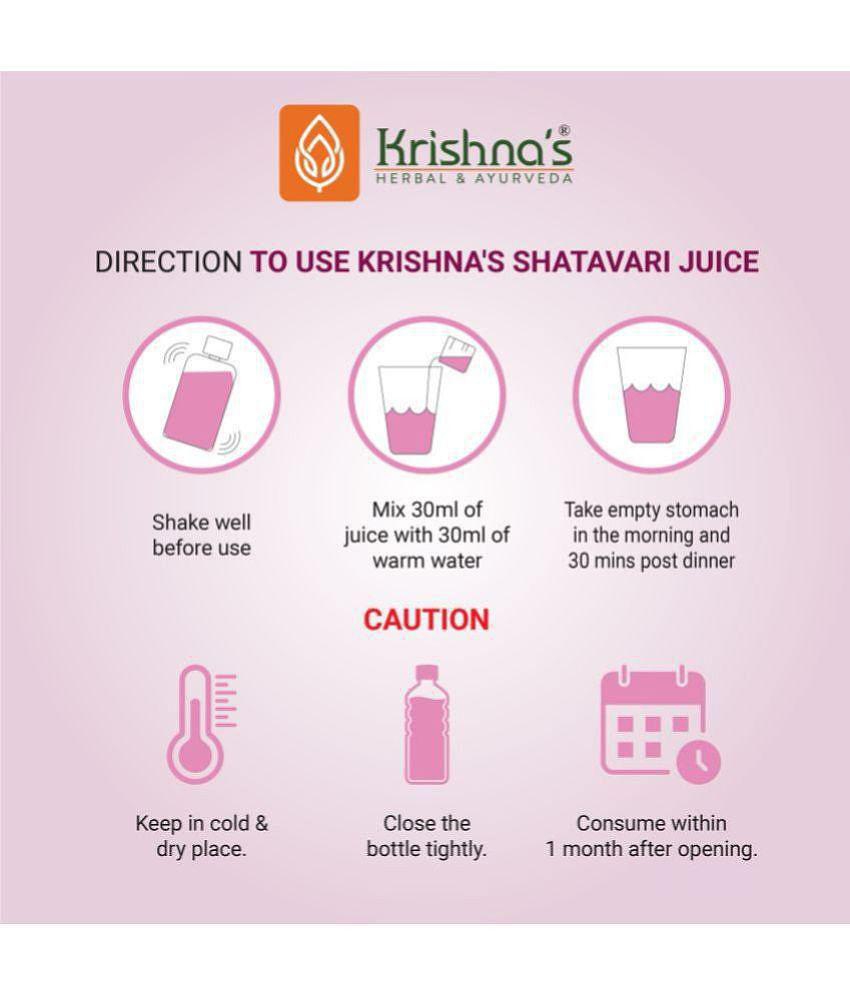 Krishna's Herbal & Ayurveda Shatavari Juice 500ml ( Pack of 2 )