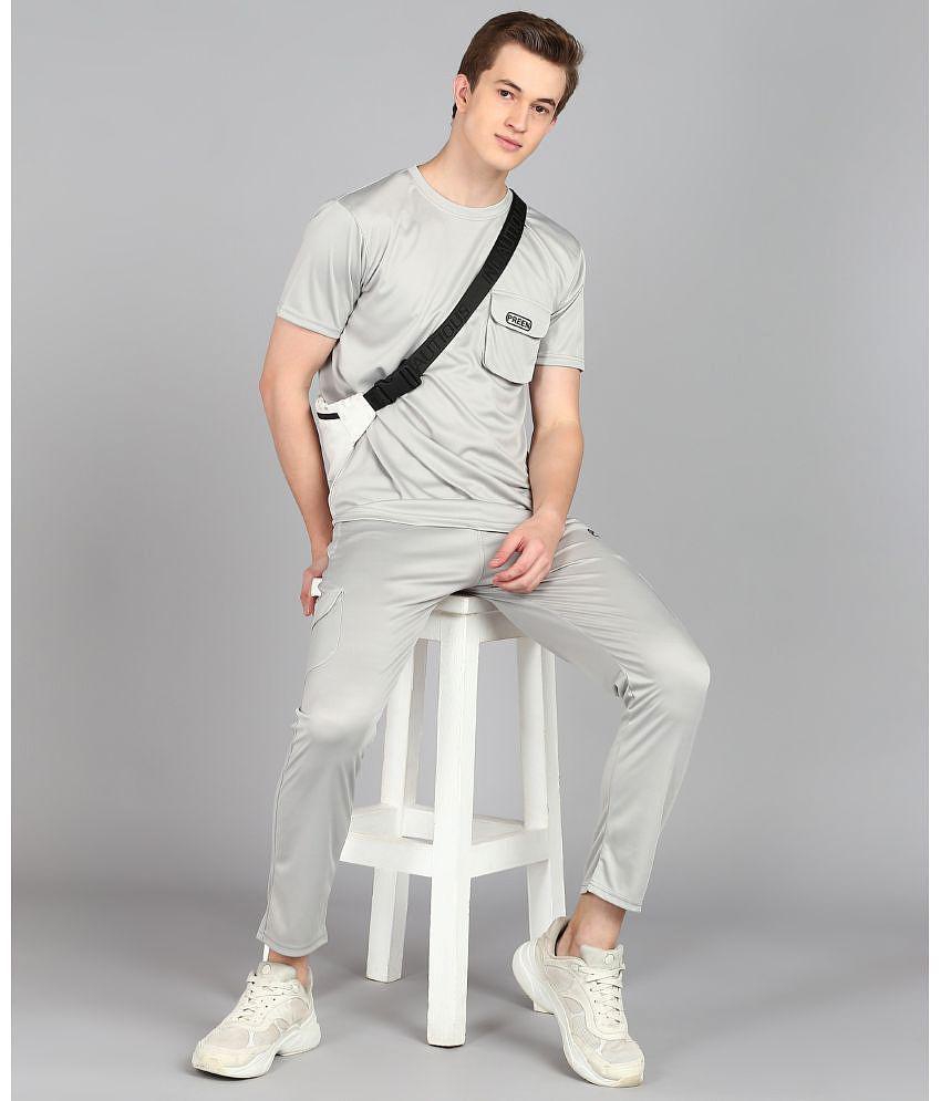 Preen Light Grey Polyester Regular Fit Mens Tracksuit ( Pack of 1 ) - None