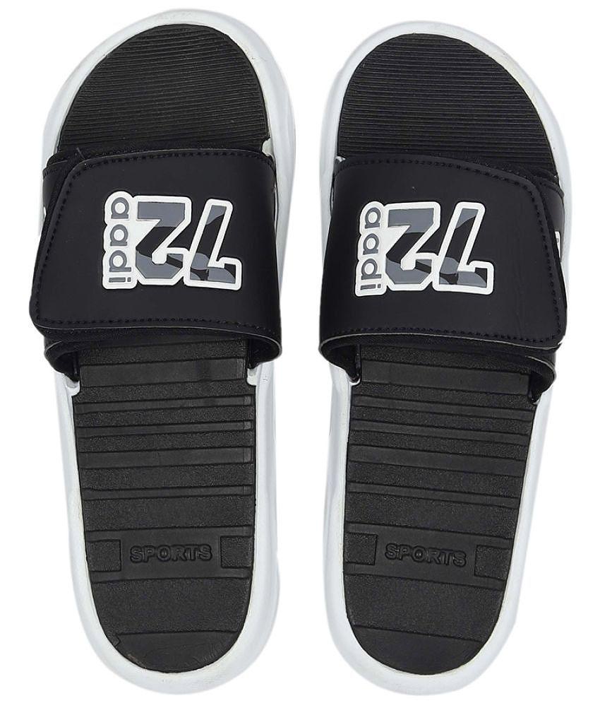 Aadi - Black Mens Slide Flip Flop - None