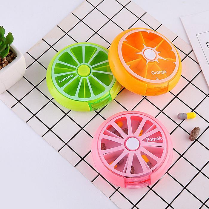 7 Days Rotatable Round Pill Storage Box