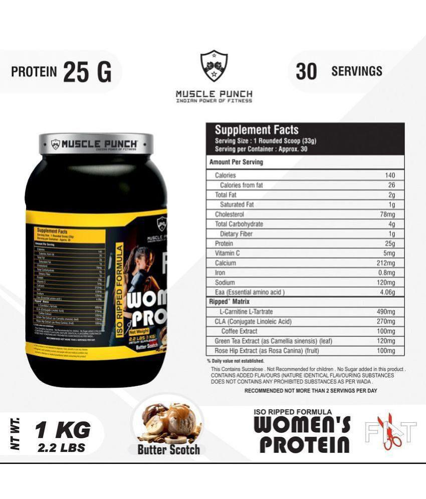 Muscle Punch Women protein Fat Loss Ripped Formula 1 kg Powder