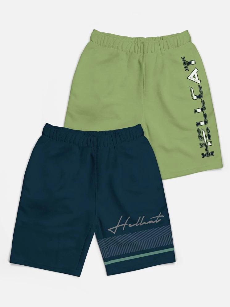 Modern Men HELLCAT Multicolor Cotton Blend Boys Shorts Pack of 2 None 2025 at ShopCircui