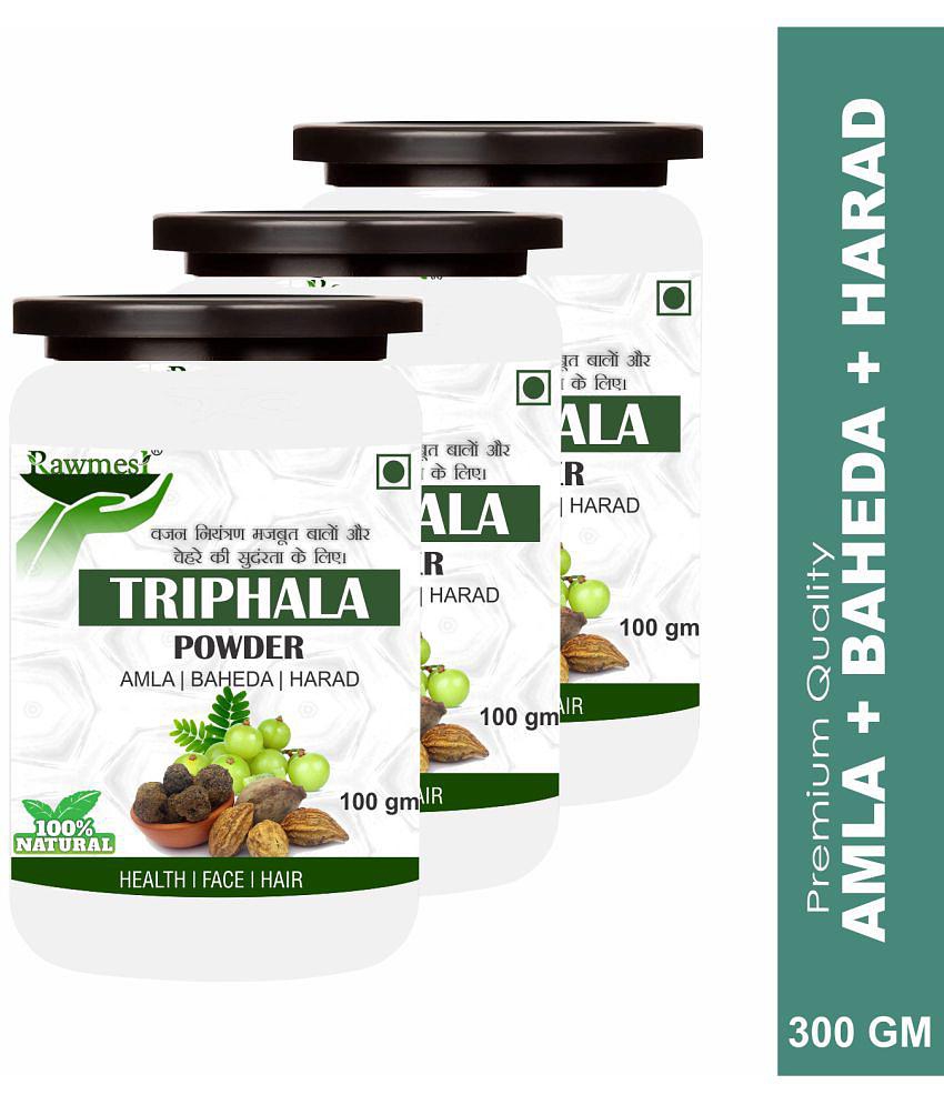 rawmest Triphala ( Amla, Baheda, Harad) For Skin Powder 300 gm Pack of 3