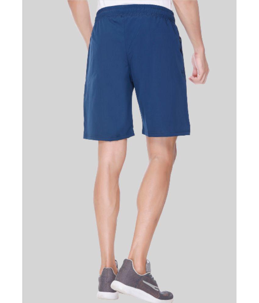 LEEBONEE - Blue Polyester Men's Shorts ( Pack of 1 ) - None