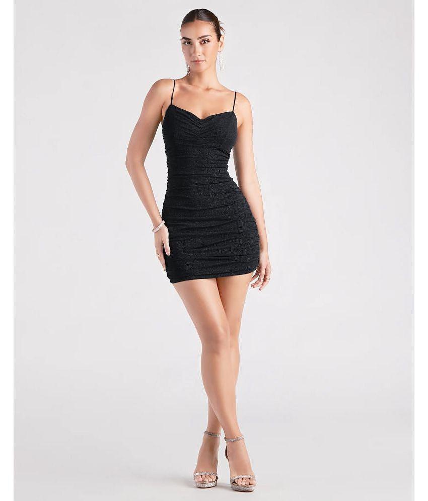 Top Men Addyvero Polyester Embellished Mini Womens Bodycon Dress - Black ( Pack of 1 ) - None 20