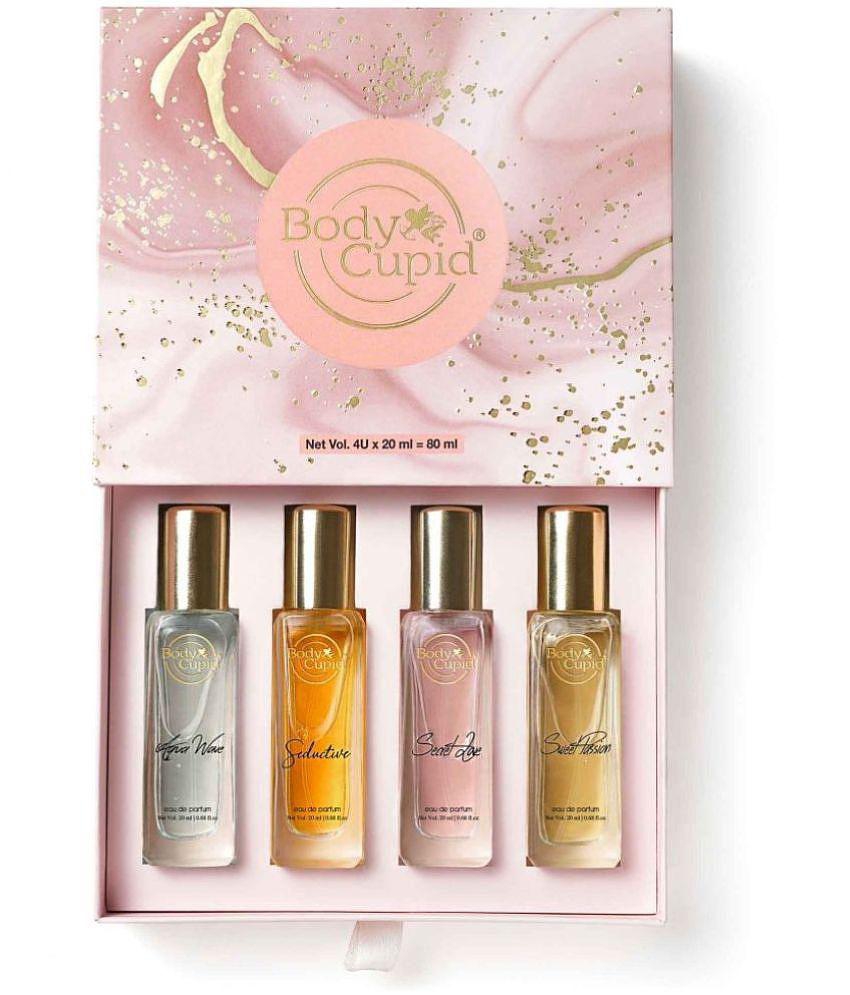 Body Cupid Luxury Perfume Gift Set 4x20 ML For Women | Luxury Scent with Long Lasting Fragrance|Valentine Day Gift for Her|80 ML