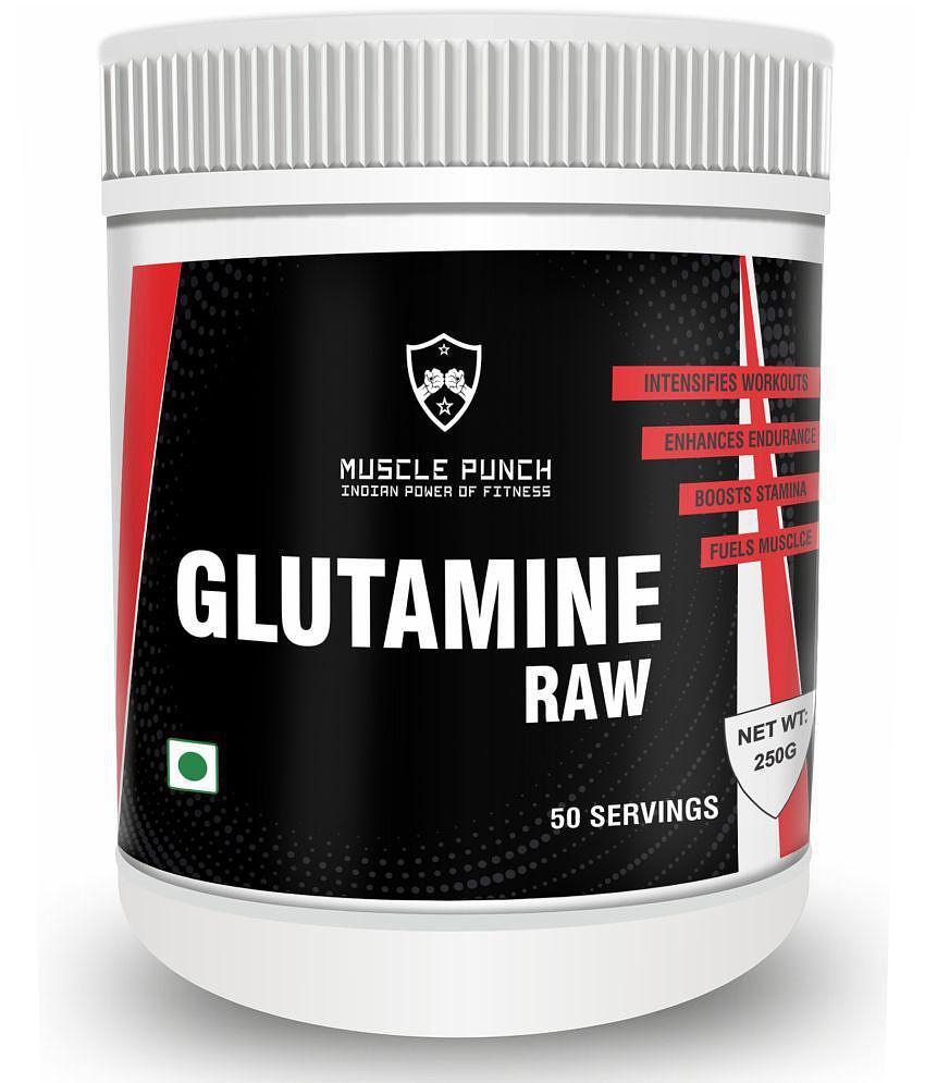 Muscle Punch Muscle Punch | Glutamine Raw| Post Workout | 100% Pure 250 gm 240 gm