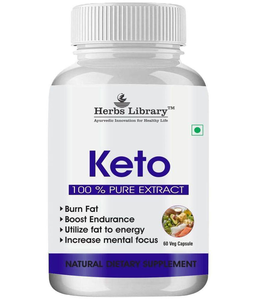 Herbs Library Keto Capules Supports Weight Loss with Garcinia Cambogia 60 Capsules (Pack of 1)